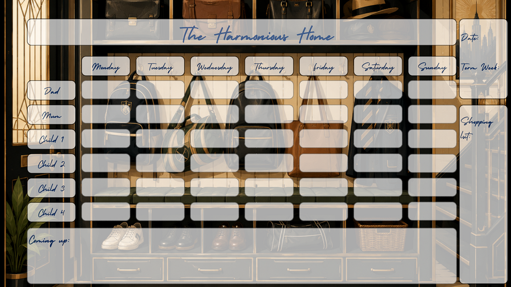 The Harmonious Family Planner - Weekly